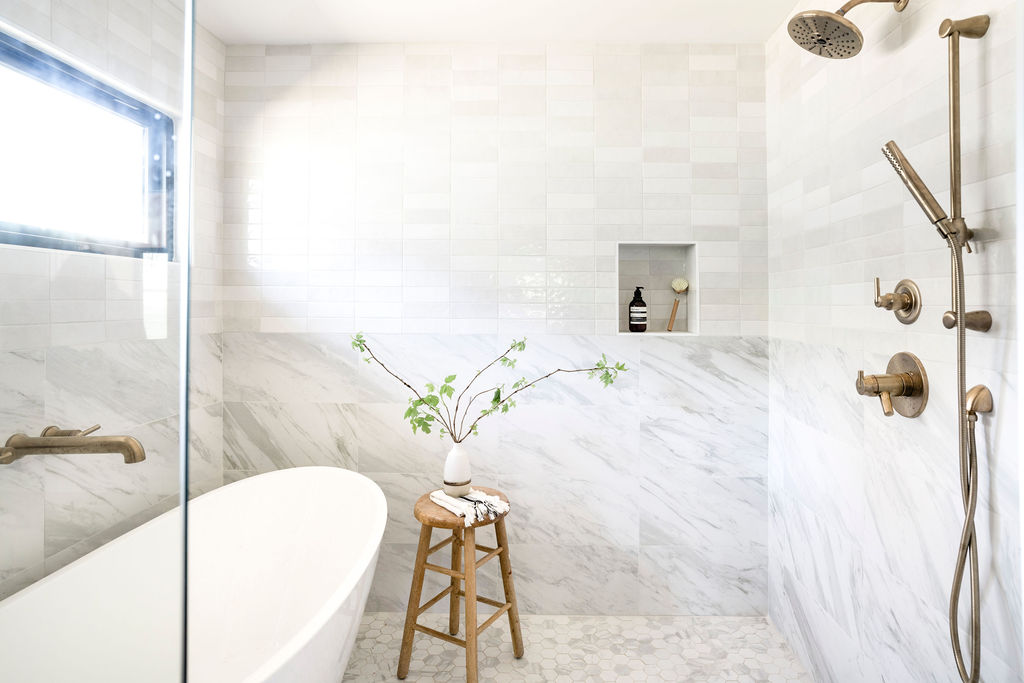 Marble shower design