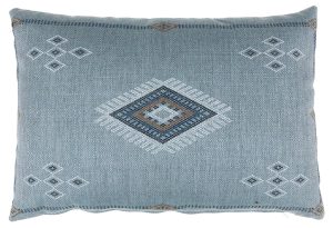Light Blue Bohemian Pillow