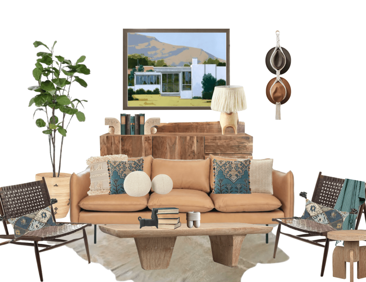 Coastal cowboy mood board